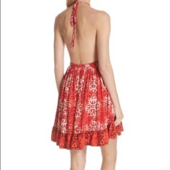 🎊HP🎉FREE PEOPLE BEACH DAY MINI DRESS RED - Picture 2 of 6